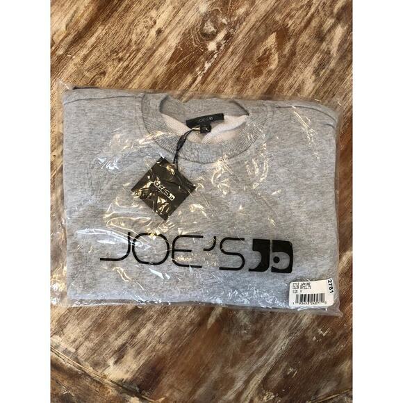 Joe's Jeans Satellite Sweatshirt Ruffle Long Sleeve Cropped Gray NWT M - Picture 6 of 7